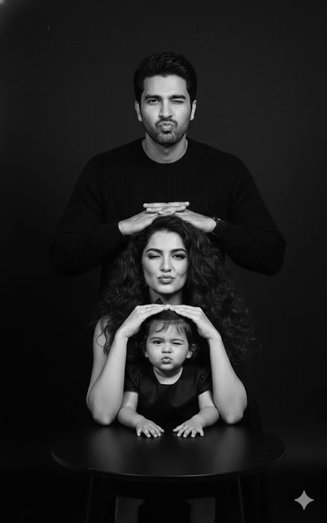 cute family photo prompt black and white