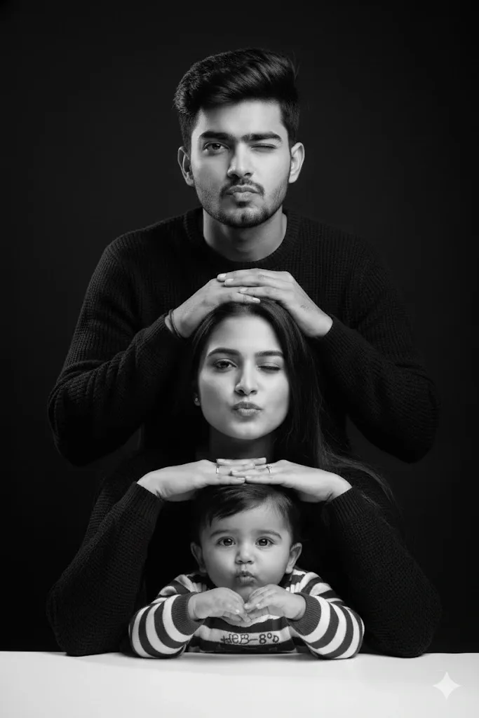 gemini indian family photo prompt