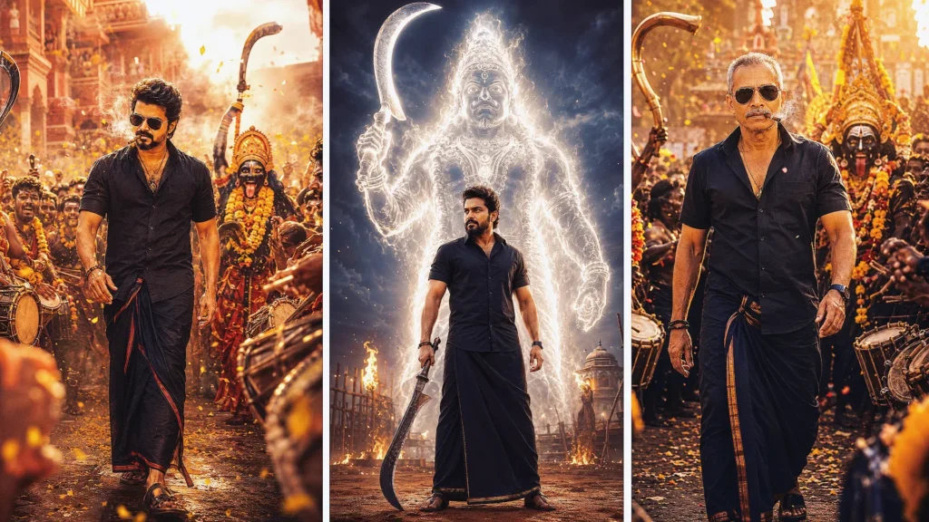 Best Karuppu Movie Prompt for AI Photo Editing (2026 Viral Tamil Mass Hero Prompts)