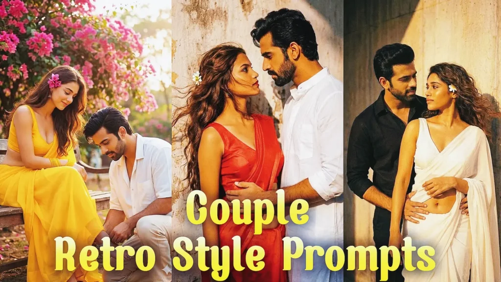 Prompt for Gemini AI Retro Style Couple Photo: Create Vintage Romantic Images That Go Viral