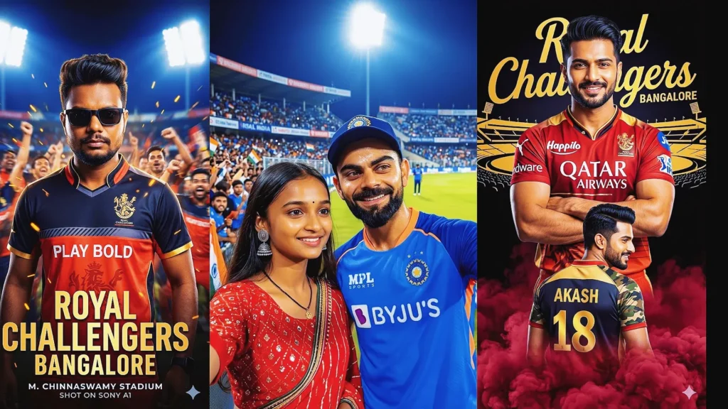 Top RCB Prompt for Gemini to Create Jersey and Fan Posters
